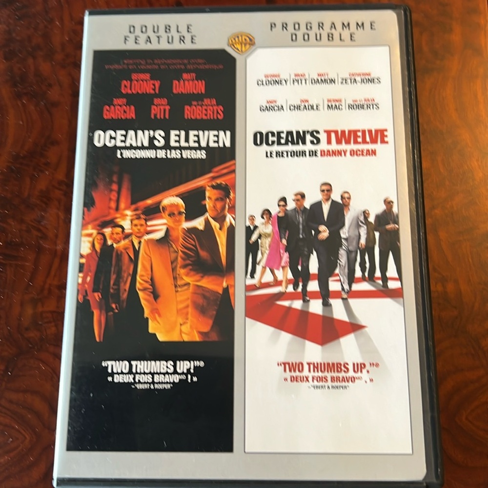 Assorted movies 3/$10 “Ocean’s Eleven & Ocean’s Twelve” double feature